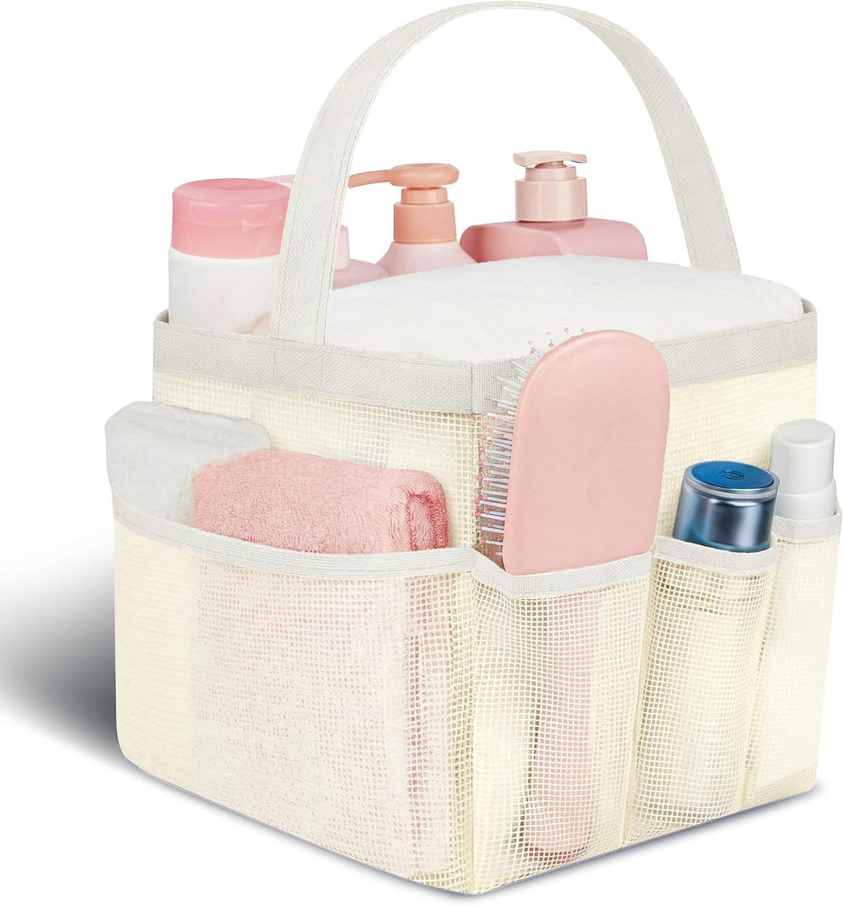 Mesh Shower Caddy Portable - 9 Pockets for College Dorm Room Essential
