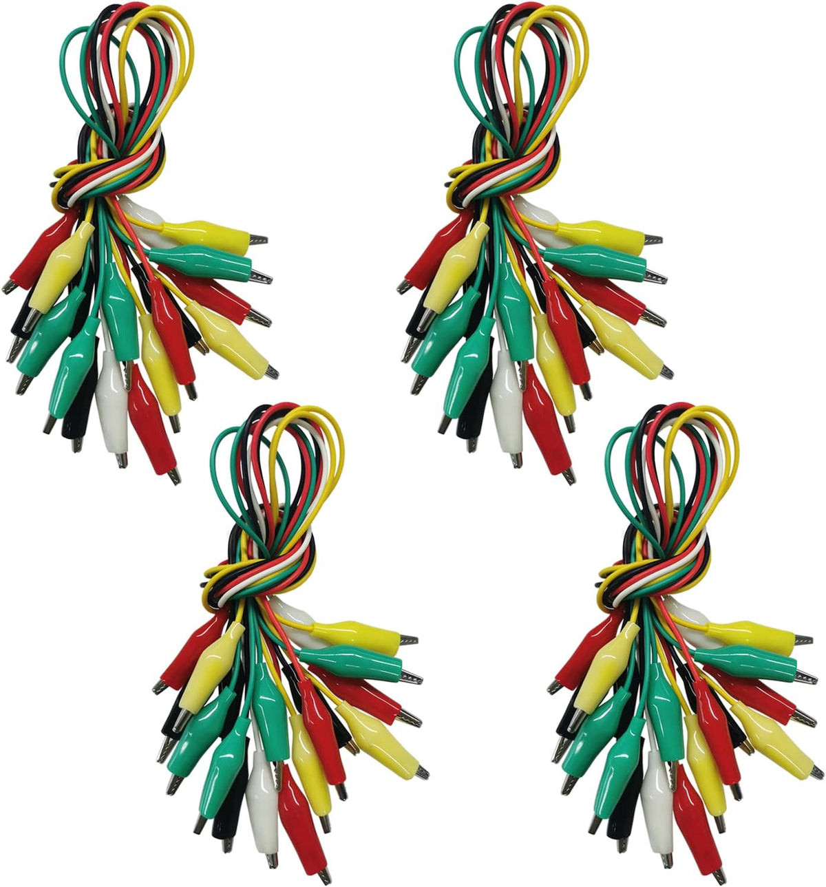 10PCS Premium Alligator Clips Electrical, 5 Colors Test Leads with Testing Probes, Crocodile Jumper Wires Cable with Alligator Clips for Electrical Testing, Circuit Connection, Electronic Experiments