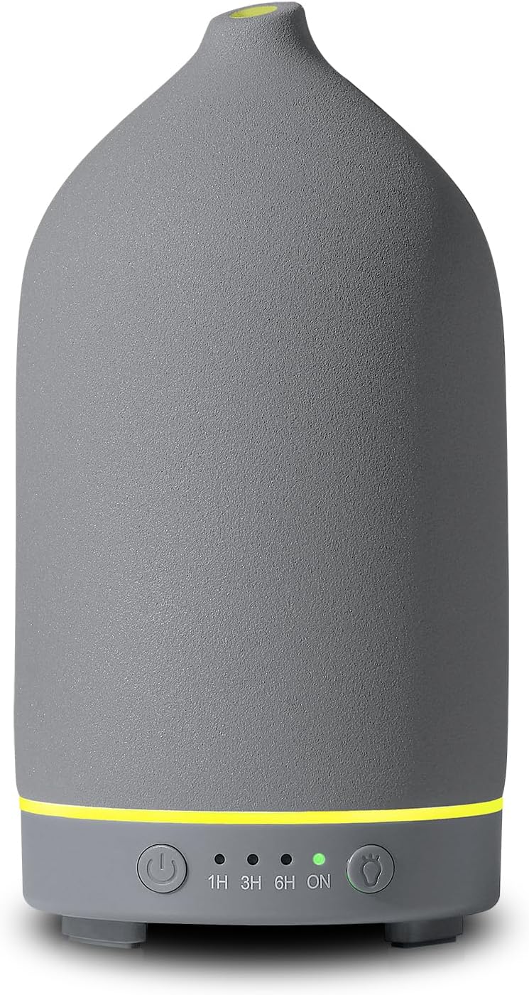 Gooamp 200ML Ceramic Essential Oil Diffuser for Home, Stone Diffuser