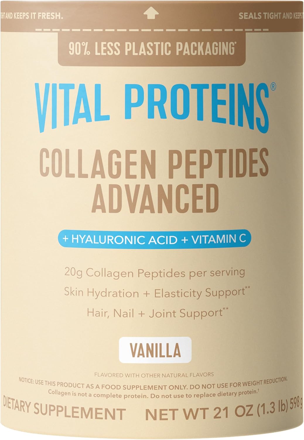 Vital Proteins Collagen Peptides Powder Advanced, Unflavored, 9.33oz