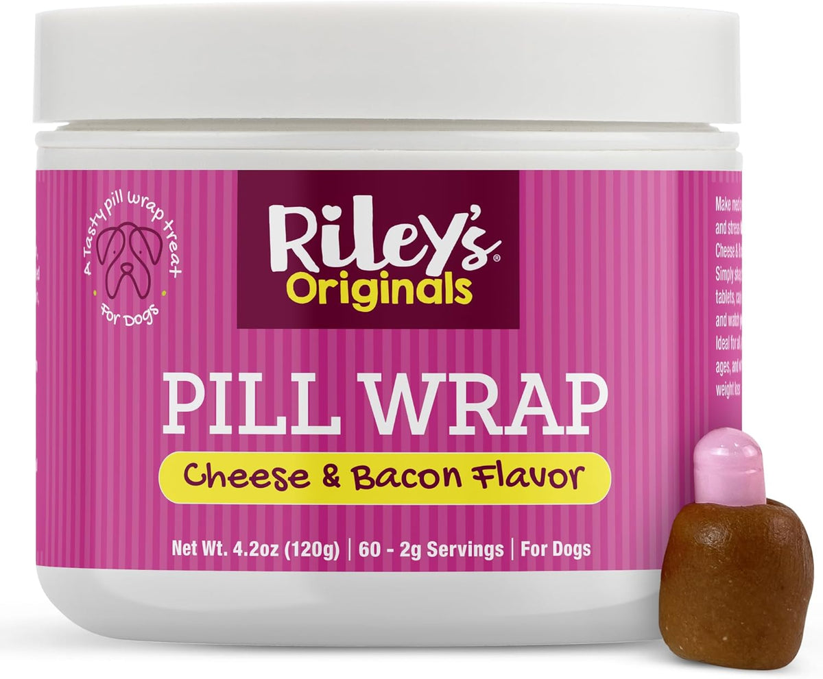 Riley's Pill Wrap for Dogs - Cheese & Bacon Pill Paste for Dogs - 4.2oz