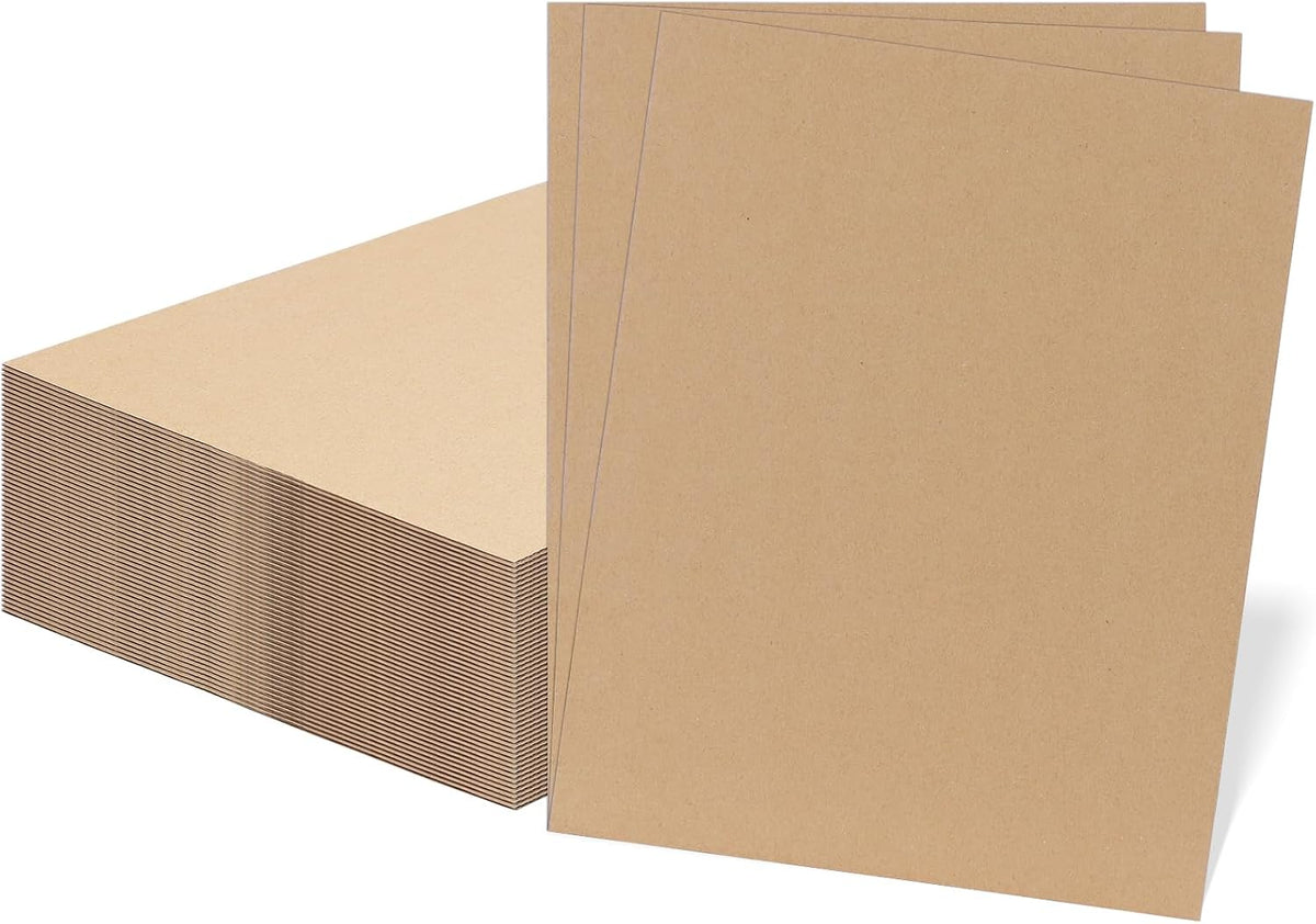 RLAVBL 50 Pack 8.5x11 Corrugated Cardboard Sheets, Flat Cardboard Inserts for Shipping, Mailing, Packing, DIY Crafts