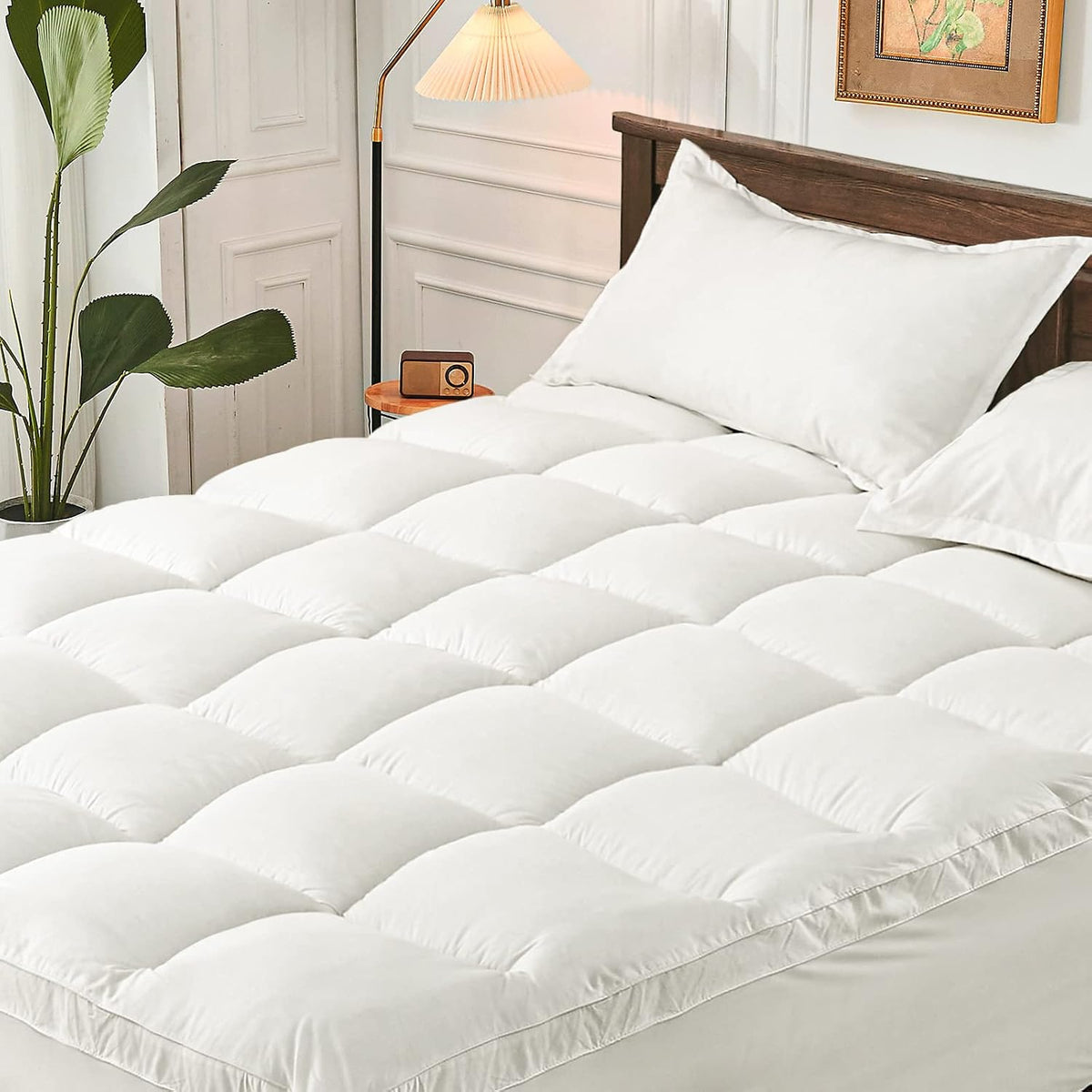 CYMULA Twin XL Mattress Topper - Soft Cooling Mattress Pad for College Dorm Room Essentials - Extra Thick Long Protector Cover for Back Pain, Single Bed Topper Pillow Top with 8''-21'' Deep Pocket