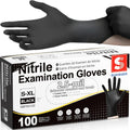 Schneider Black Nitrile Gloves, Gloves Disposable Latex Free, Powder Free