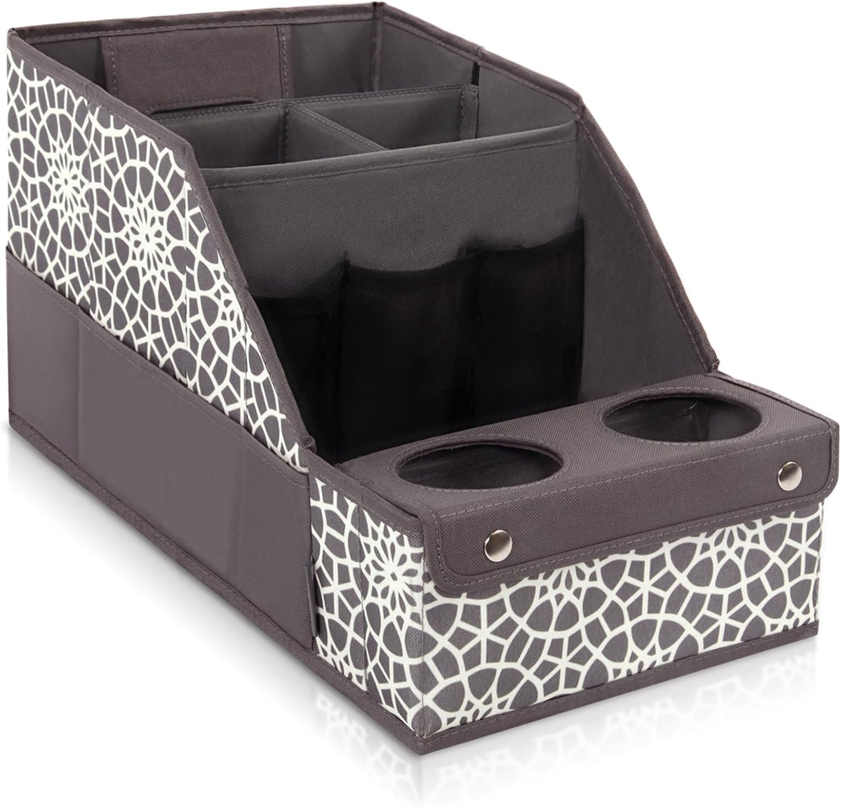 MULISOFT Car Backseat Organizer with 11 Compartments & 2 Cup Holders, Black