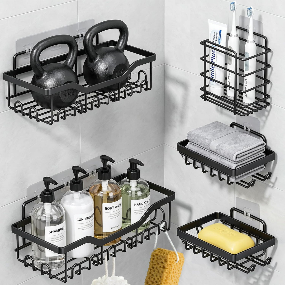 Fammart Mesh Shower Caddy Portable for College Dorm Room Essentials, Odorless Polyester Large Shower Tote Bag with Dual Handles, 8-Pocket Quick-Dry Toiletry Organizer for Travel, Beach, Camping, Gym