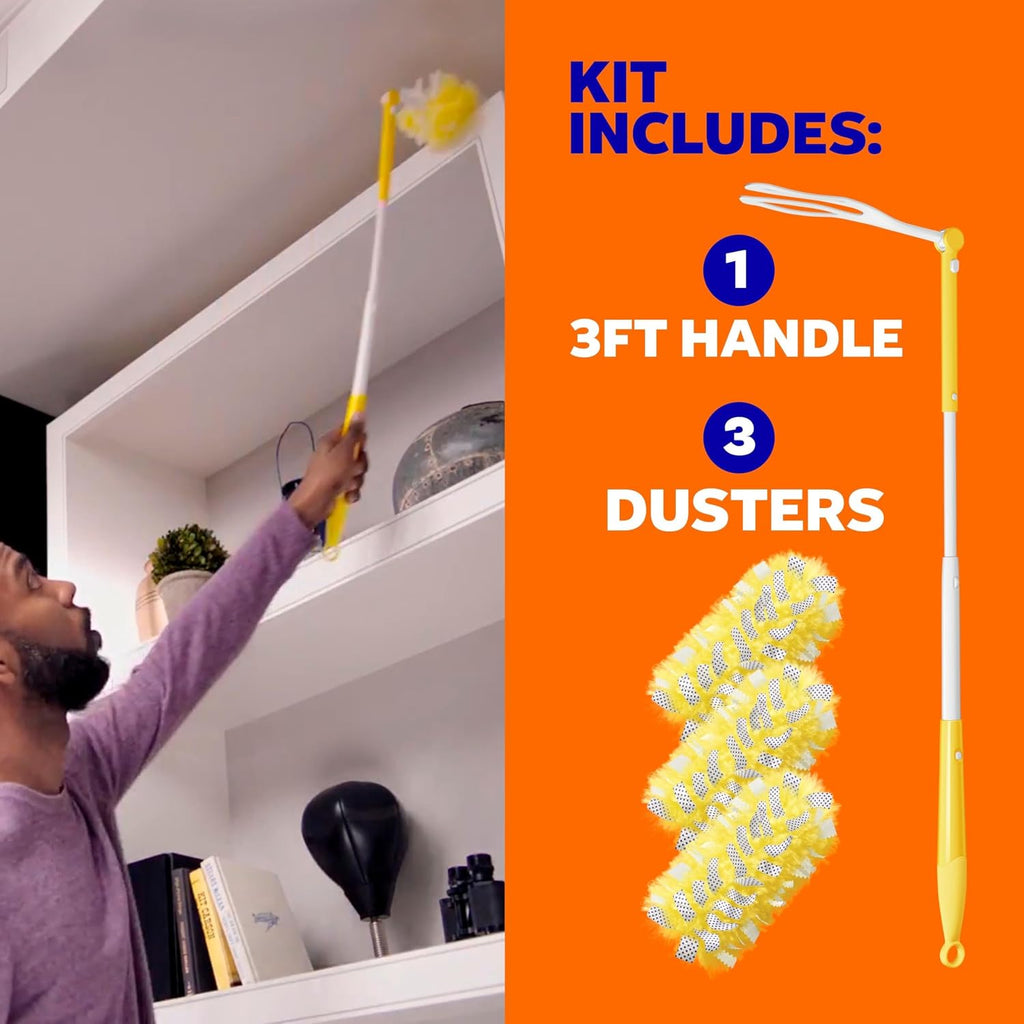 Swiffer Duster Kit with 3 ft Extendable Handle