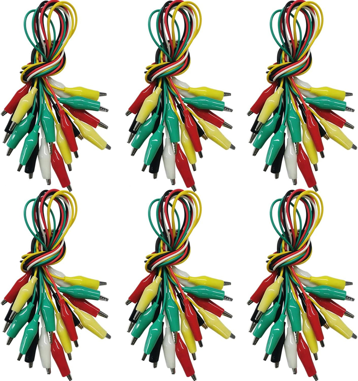 10PCS Premium Alligator Clips Electrical, 5 Colors Test Leads with Testing Probes, Crocodile Jumper Wires Cable with Alligator Clips for Electrical Testing, Circuit Connection, Electronic Experiments
