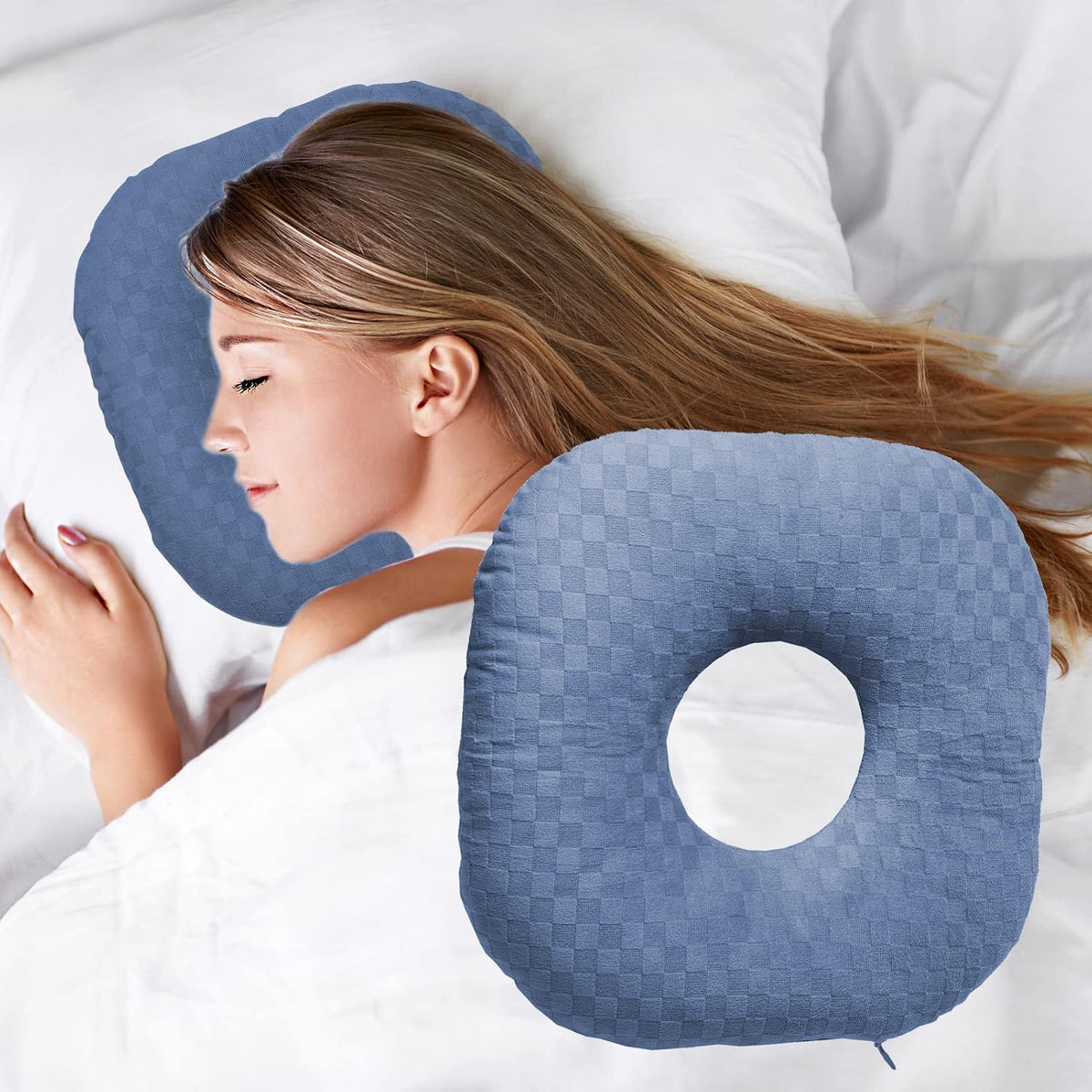 Ear Piercing Pillow with Hole for Cartilage Piercings, CNH Support