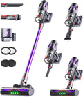 90Mins Cordless Vacuum Cleaner,Upgraded 650W 55KPA Cordless Stick Vacuum with Smart Display,1.8L Cup,V-Shaped Anti-Tangle Brush,Wall Mount Charging,Self-Standing Vacuum Cleaners for Home,Floor,Carpet