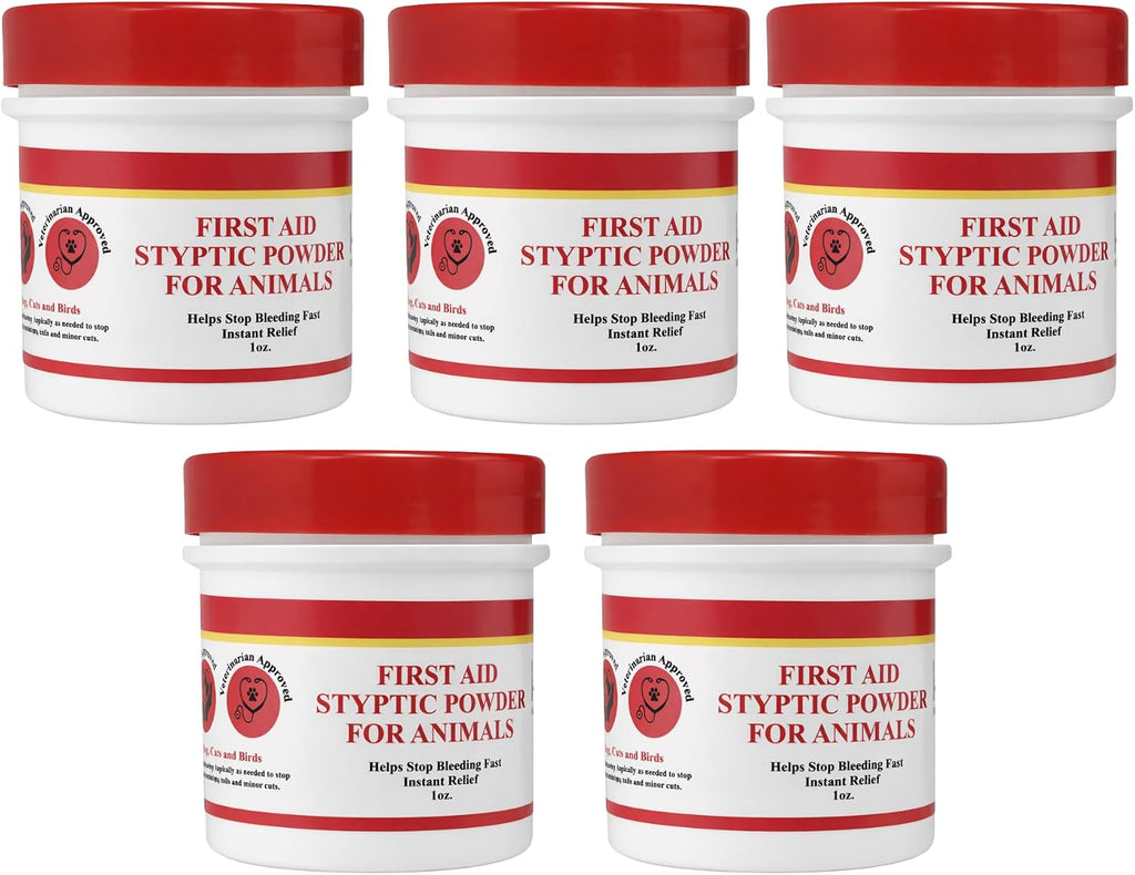 G.B.S Styptic Powder for Dogs, Cats, and Birds (1 oz) - Fast-Acting Blood Stop Powder for Pets & Animals - Quick Stop Bleeding Powder for Nail Clipping, Cuts & Grooming