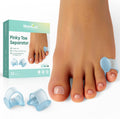 Welnove Gel Toe Separator, Pinky Toe Spacers, Little Toe Cushions, Small Toe Sleeves for Preventing Rubbing & Reducing Pressure (Pack of 12, Transparent)