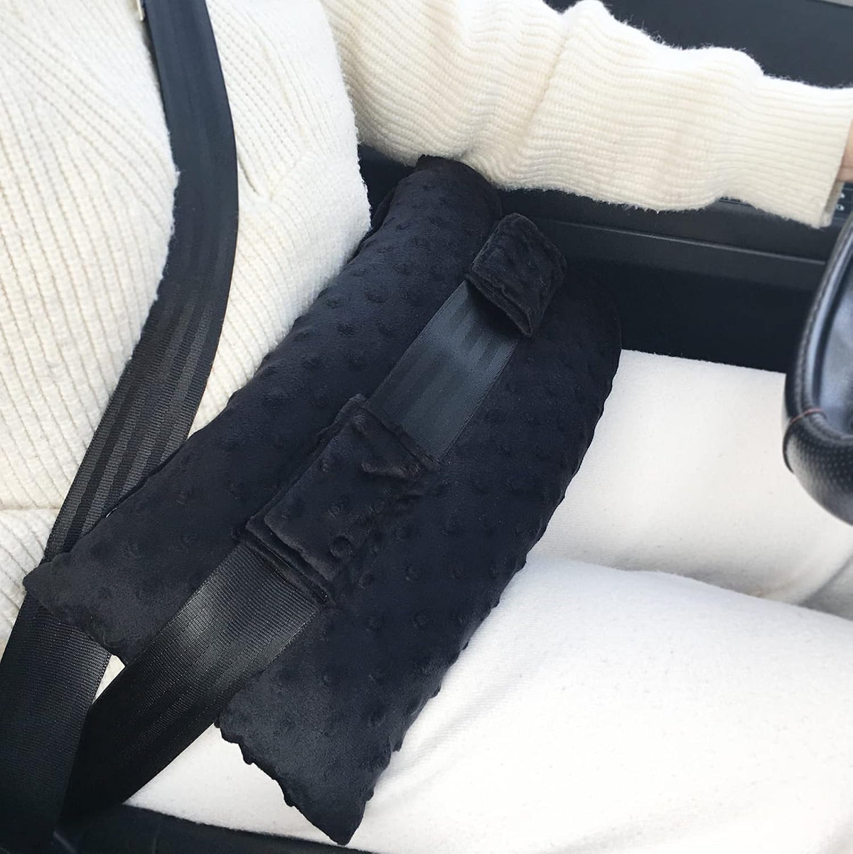 Hysterectomy Seatbelt Pillow Post Abdominal Surgery Myomectomy Pillows with Pocket for Ice/Hot Packs Breast Reduction Belly Incision Tummy Tuck C-Section Recovery Patients Gifts Minky Dot Light Gray