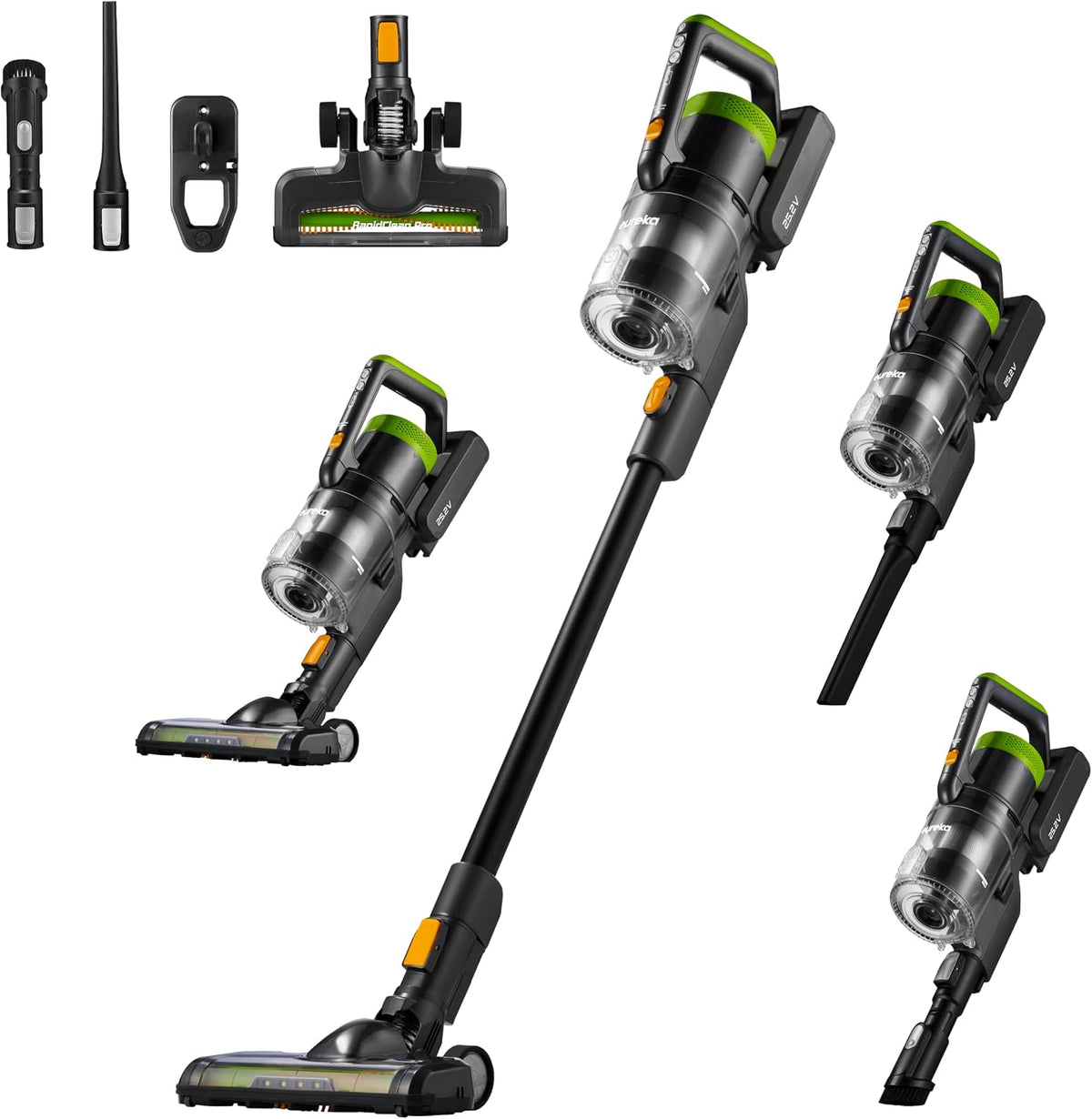 Eureka RapidClean Pro 250W Tangle-Free Cordless Stick Vacuum, NEC280TL