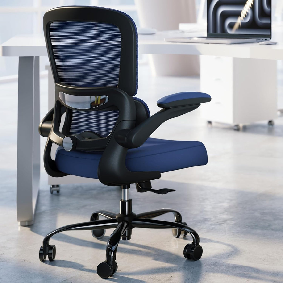 TRALT Office Chair - Ergonomic Desk Chair with Adjustable Lumbar Support, Mesh Computer Chair, Executive Chairs for Home Office Comfortable Lumbar Support (Black)