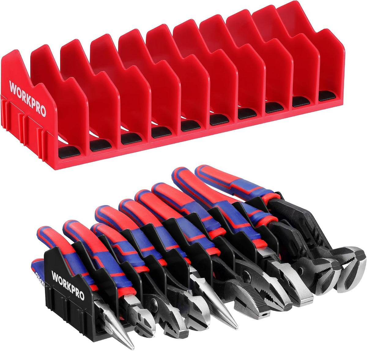 WORKPRO 2-Pack Plier Organizer Rack, 20-Slot Tool Organizer and Storage