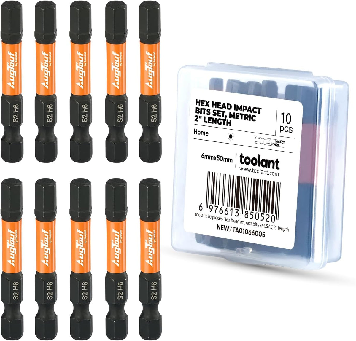 toolant Impact Allen Wrench Drill Bit Set, 20-Piece Metric & SAE, 2-Inch