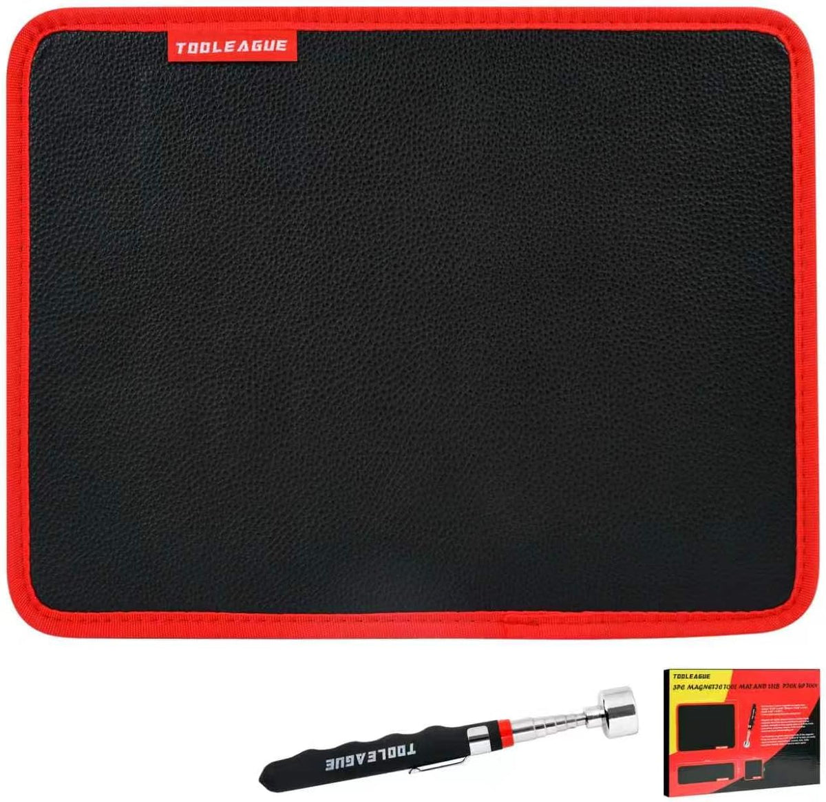 TOOLEAGUE 3Pcs Magnetic Tool Mat with 25Lb Telescoping Magnetic Pickup Pen