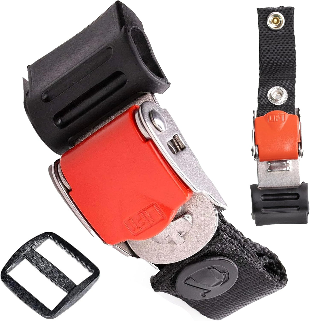 Helmet Quick Release Buckle Kit Ratcheted Stainless Steel Helmet Chin Strap Adapter - Install Without Removing Strap Snap