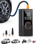 Tire Inflator Portable Air Compressor, 3X Faster Air Compressor with Digital Pressure Gauge, 150 PSI Portable Air Pump for Car, Motorcycle, Bicycle and Balls(Black)