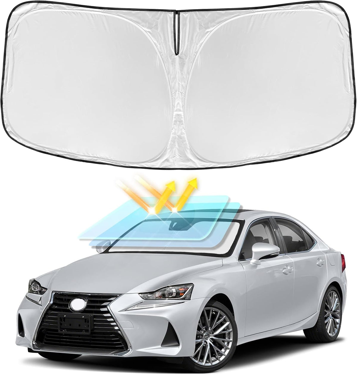 for Toyota Tacoma 2016-2024 2025 2026 Sun Shade Sunshade Windshield Cover