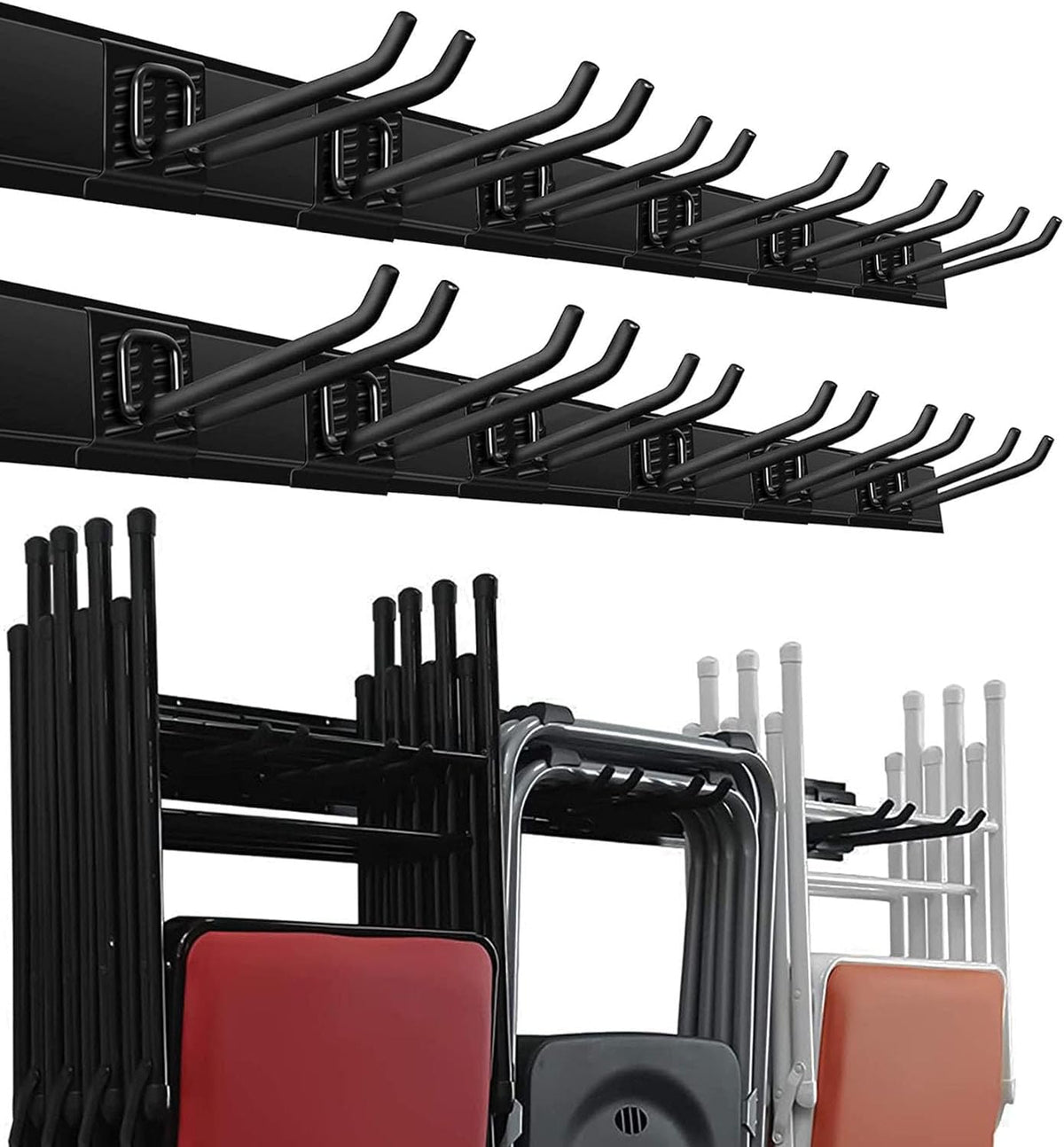 Wallmaster Garage Storage Organization Wall Mount Folding Chair Hangers