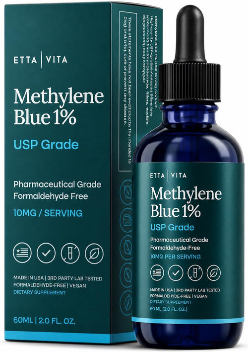 Methylene Blue Pharmaceutical Grade 99.99% Pure 1% Solution, 2oz Tincture
