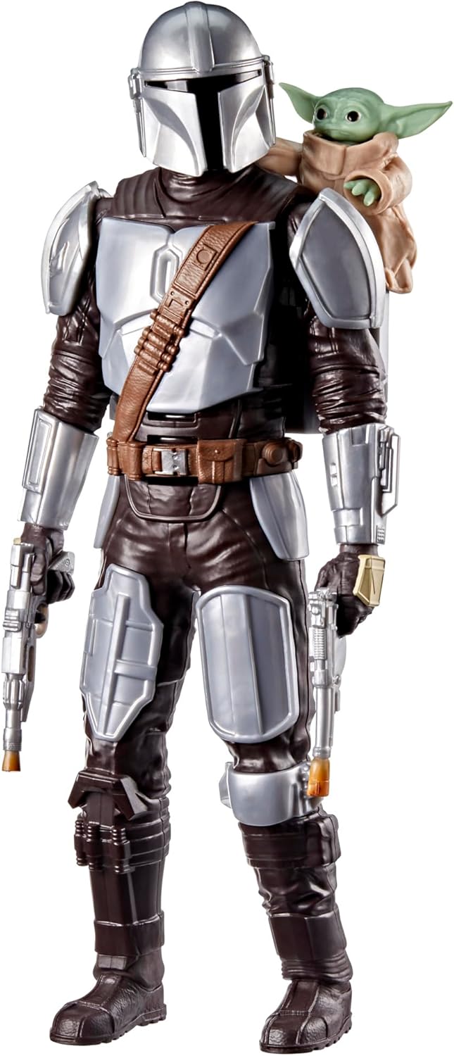 STAR WARS The Mandalorian & Grogu Bounty Blaster, 11-Inch Action Figure with Sound Effects, Interactive Toys for Boys & Girls Ages 4+