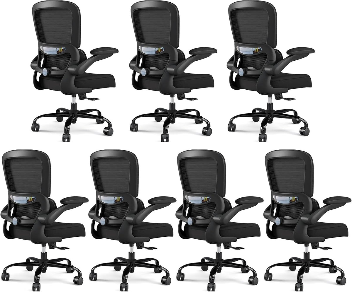 TRALT Office Chair - Ergonomic Desk Chair with Adjustable Lumbar Support, Mesh Computer Chair, Executive Chairs for Home Office Comfortable Lumbar Support (Black)