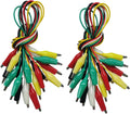 10PCS Premium Alligator Clips Electrical, 5 Colors Test Leads with Testing Probes, Crocodile Jumper Wires Cable with Alligator Clips for Electrical Testing, Circuit Connection, Electronic Experiments