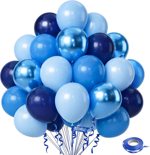 Blue Balloons, 60PCS 12inch Latex Party Balloons