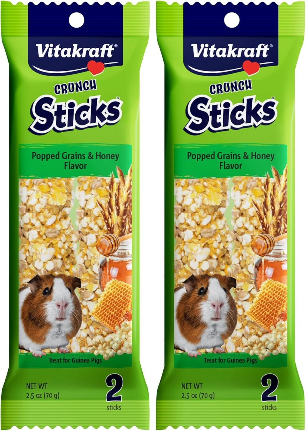 Vitakraft Crunch Sticks Guinea Pig Treat Fruit & Honey Flavor - 2 Sticks