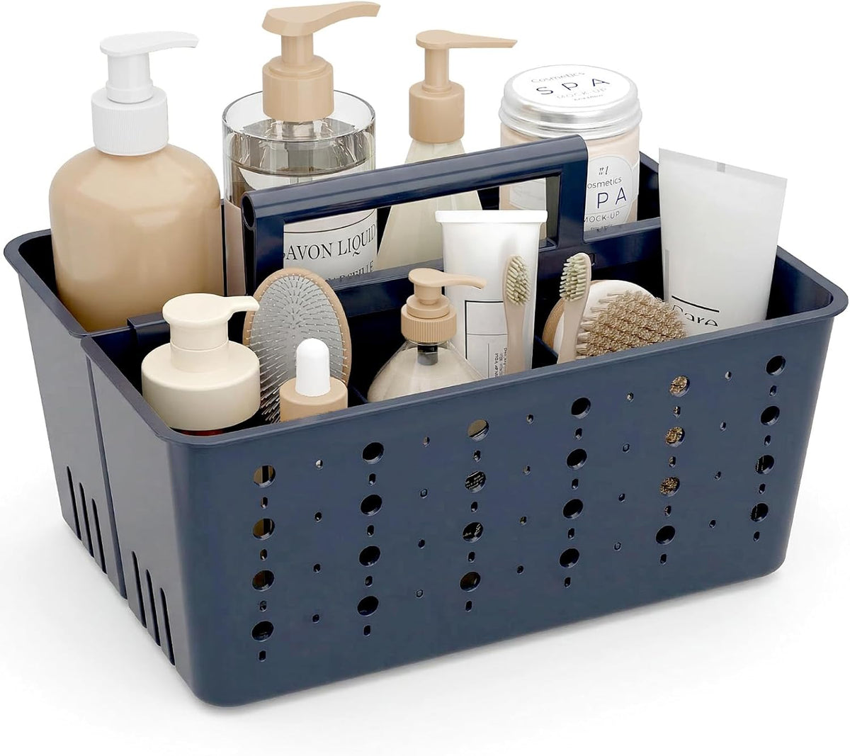 Lifewit Portable Shower Caddy, Plastic Basket Organizer, 1 Pack, White
