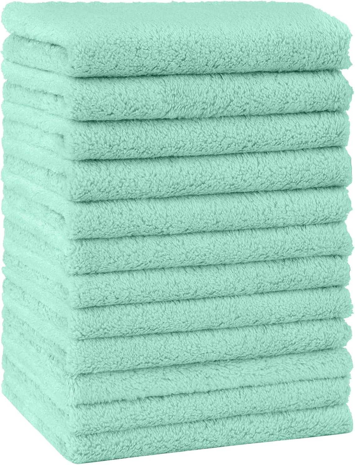 HOMEXCEL Baby Washcloths 24 Pack Microfiber Coral Fleece Soft Wash Cloths