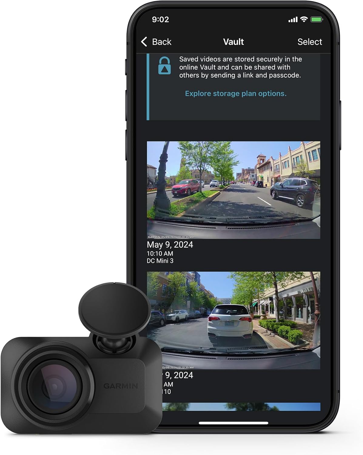 Garmin Dash Cam™ Mini 3, Ultracompact 1080p HD Dash Cam