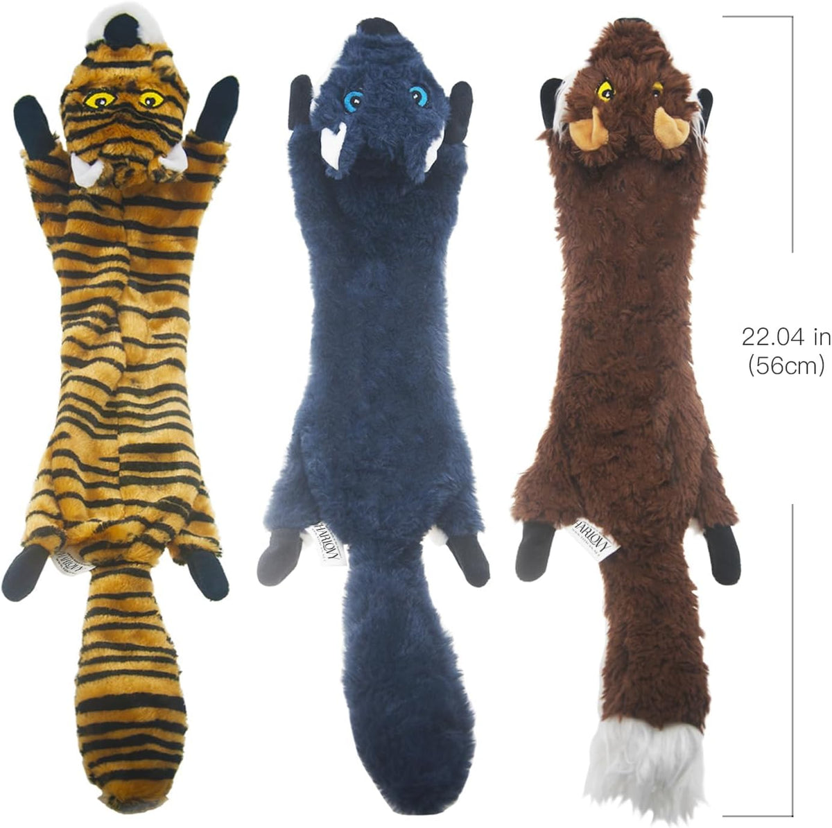 SHARLOVY Dog Squeaky Toys 5 Pack, Pet Crinkle Toy No Stuffing Animals Plush | Dog Chew for Large and Medium, Small Puppy Teething for Boredom