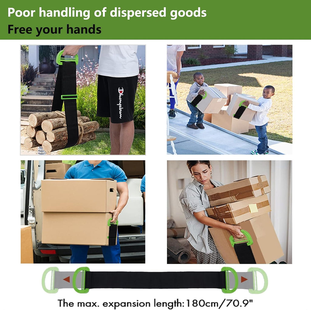 Moving Straps Lifting（Padded） one Person 2-Person Lifting and Moving System Appliance,for Harness Moving Mattress Couch Furniture Heavy Things,Suitable Professional Moving Body Strap Wrist Strap