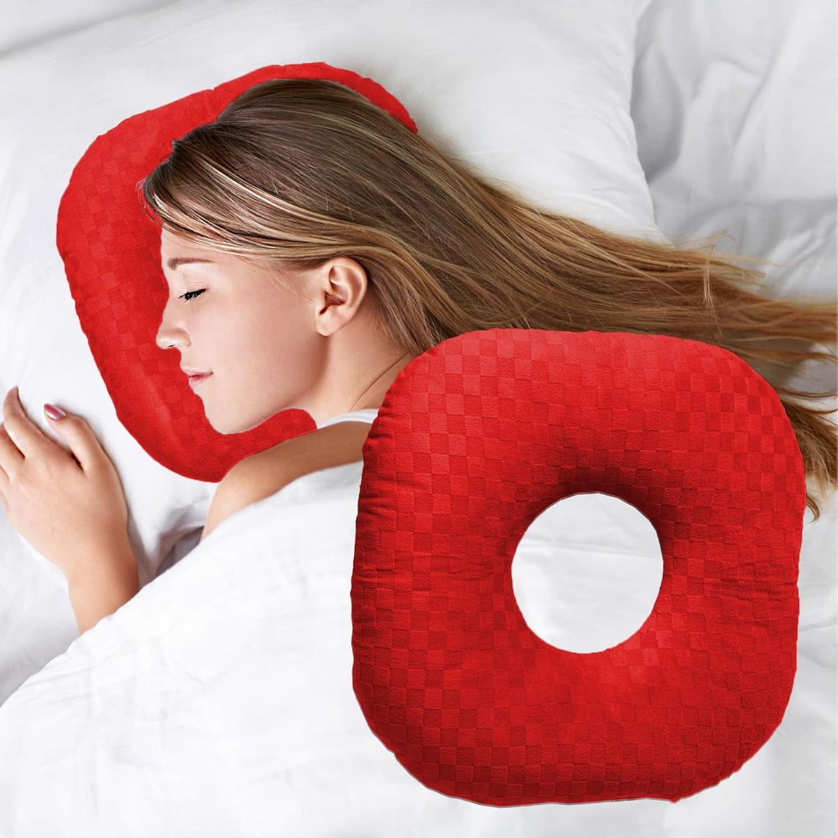 Ear Piercing Pillow with Hole for Cartilage Piercings, CNH Support