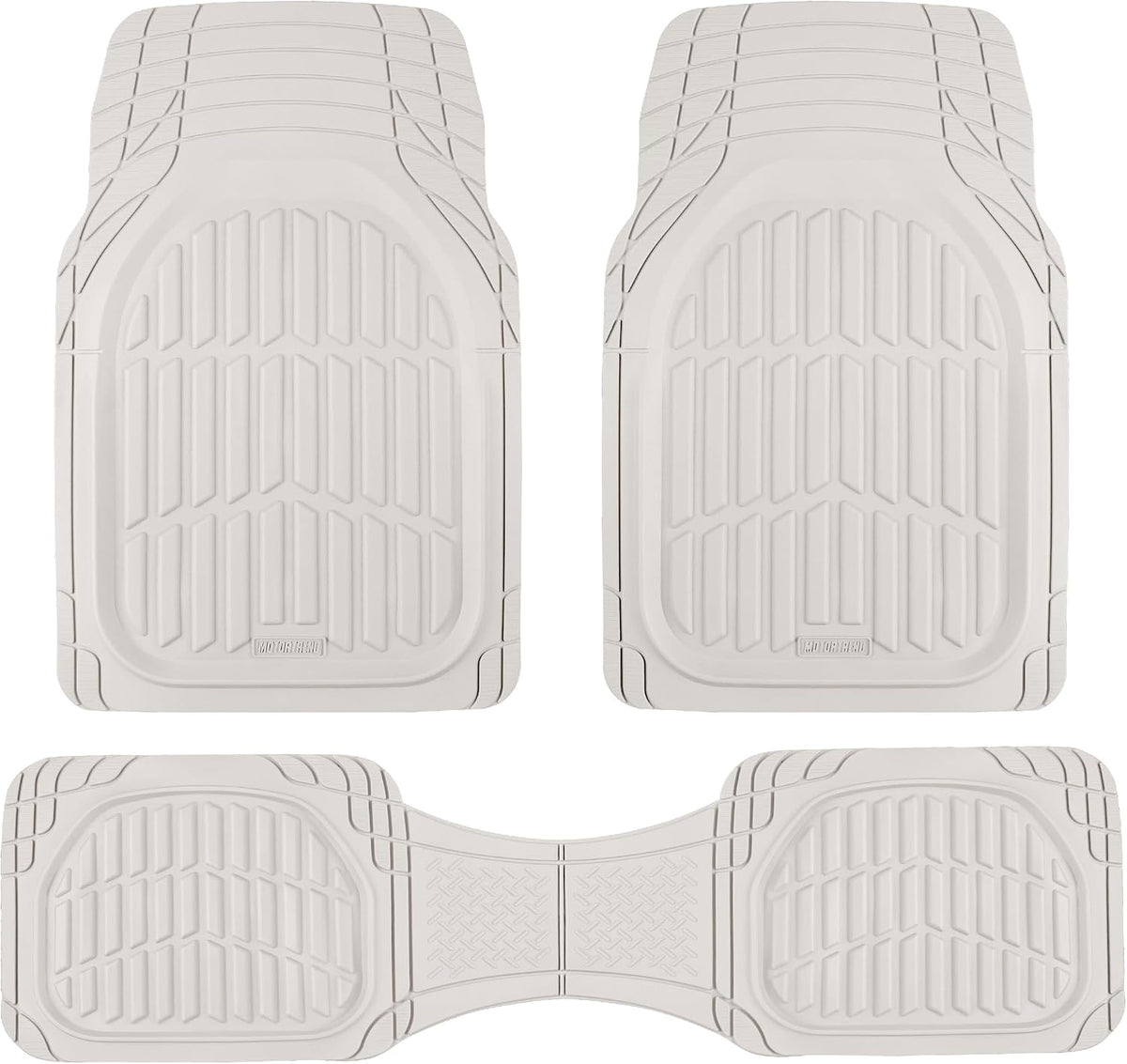 Motor Trend FlexTough Floor Mats for Cars, Black Deep Dish All-Weather Car Mats, Waterproof Trim-to Fit Automotive Floor Mats for Cars Trucks SUV, Universal Floor Liner Car Accessories