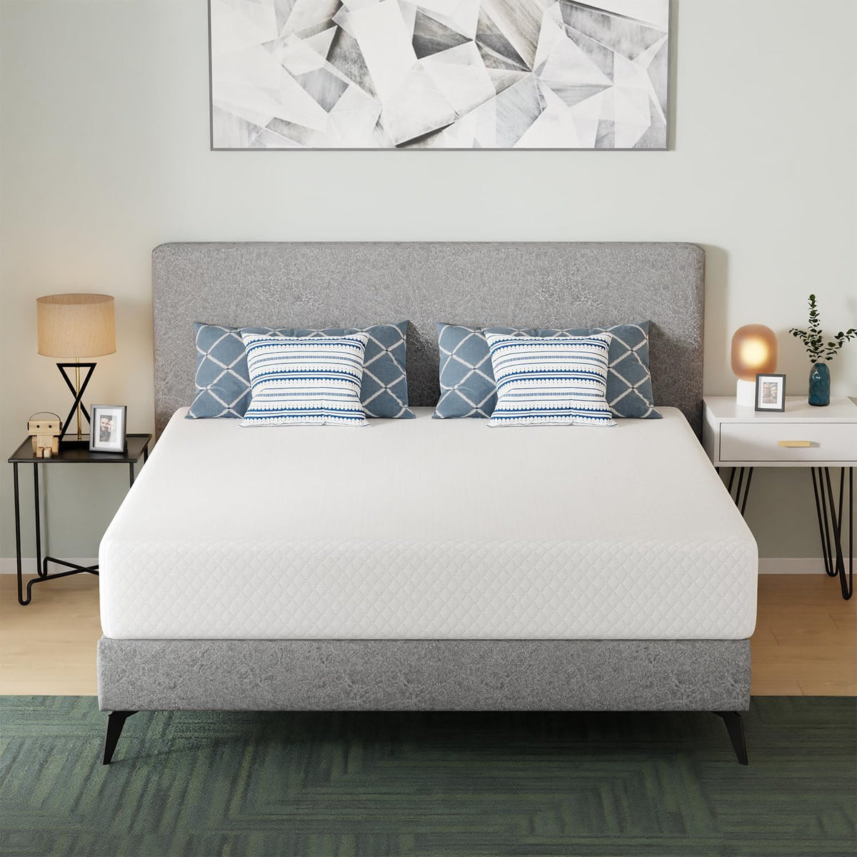 FDW | 8 Inch Twin Mattress | Medium Firm | Gel Memory Foam | White