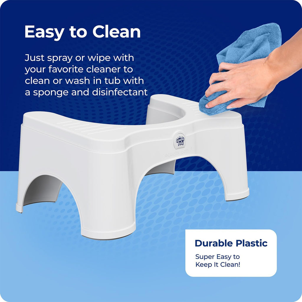 Squatty Potty Adjustable 2.0 Bathroom Toilet Stool 7 inch & 9 inch. - White