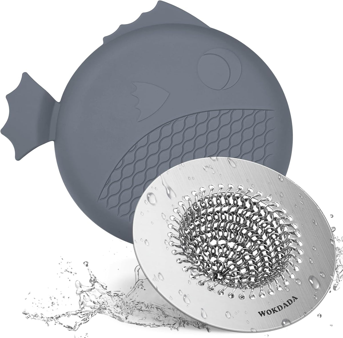 WOKDADA Reversible Kitchen Sink Drain Strainer, Anti-Clog Flat Edge Design