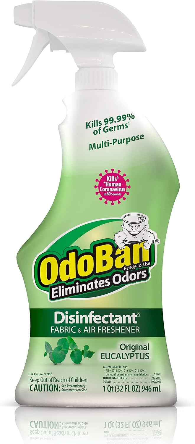 OdoBan Ready-to-Use Disinfectant and Odor Eliminator, 32 Ounce Spray Bottle, Lavender Scent