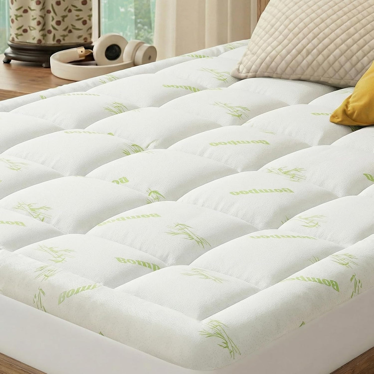 DUMOS Memory Foam Mattress Topper Queen, 2 Inch Thick Gel Infused Bed Toppers for Queen Size Bed, Soft Mattress Pads for Sleeper Sofa, RV, Camper, CertiPUR-US Certified, Blue