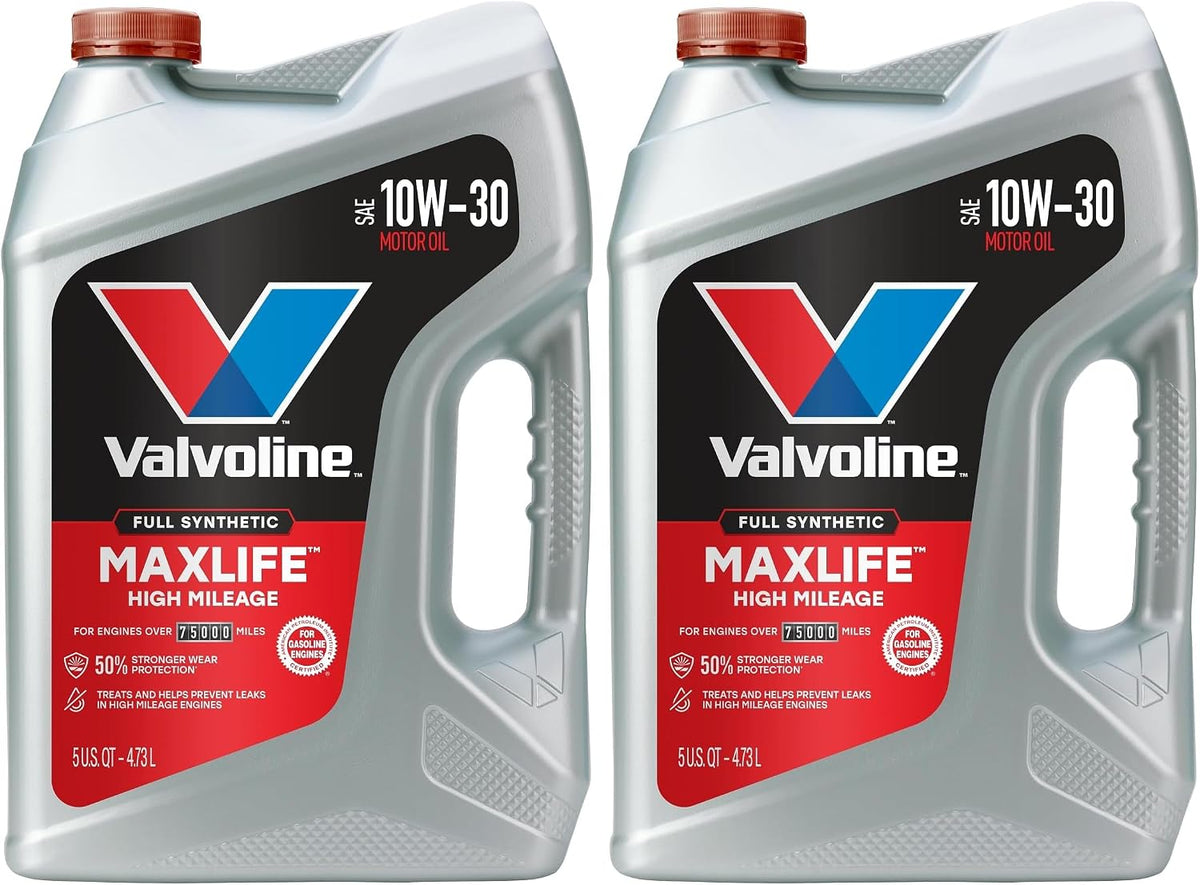Valvoline High Mileage with MaxLife Technology SAE 10W-40 Synthetic Blend Motor Oil 5 QT