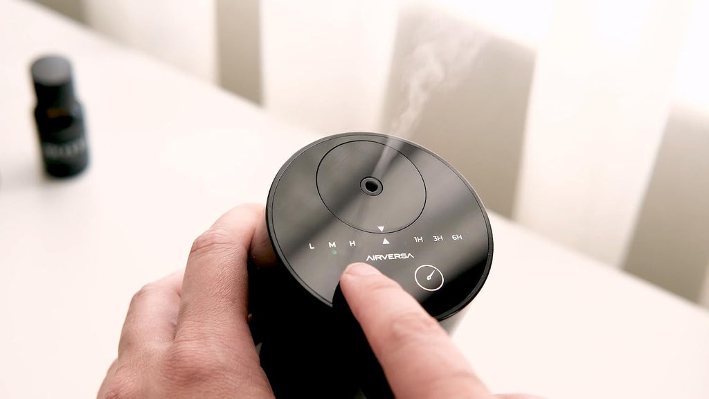 Airversa AN8 Waterless Essential Oil Diffuser Starter Kit, Black