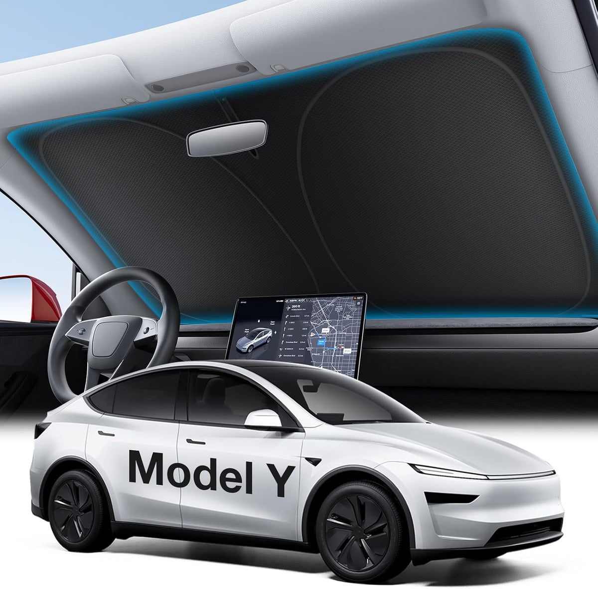 Wigoo for Tesla Model Y/YL 2020-2026 Windshield Sunshade, Keeps Cool