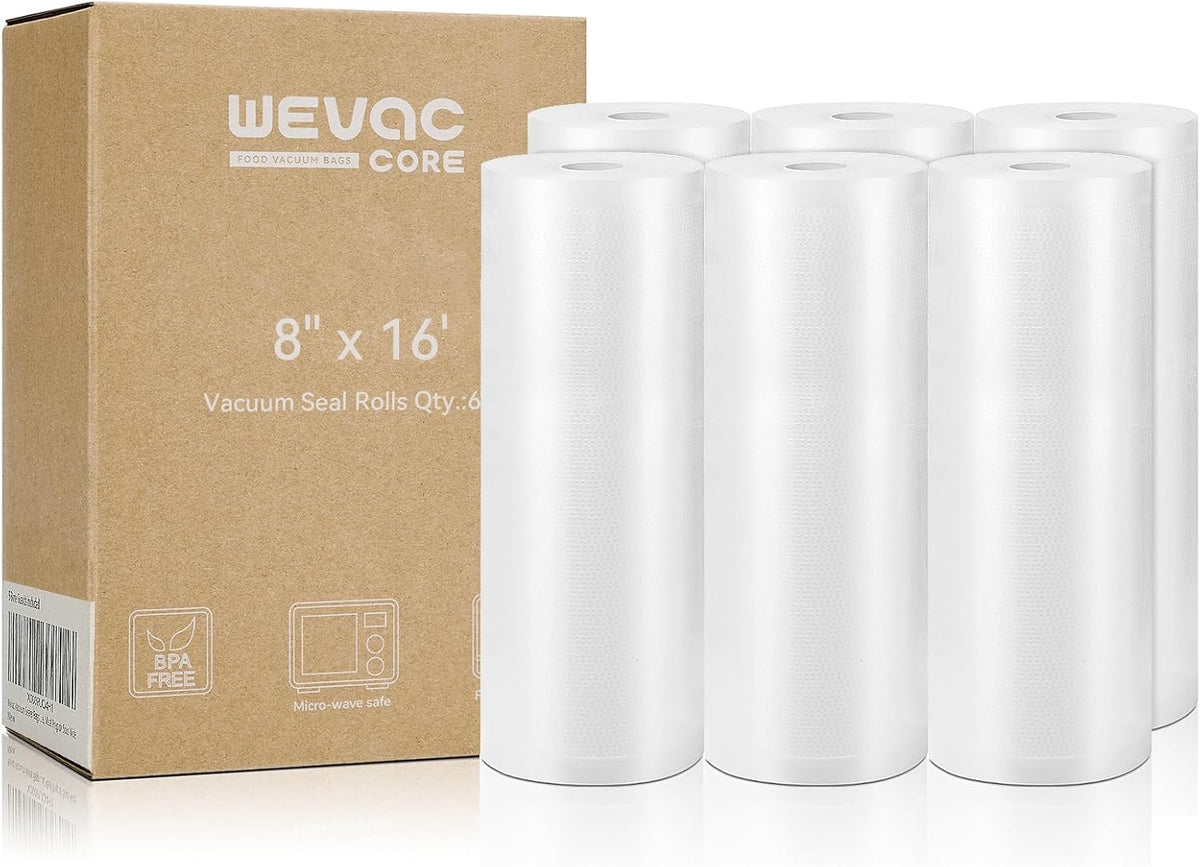 Wevac Vacuum Sealer Bags for Food 11x50 2 Rolls, Fit Food Saver Machines