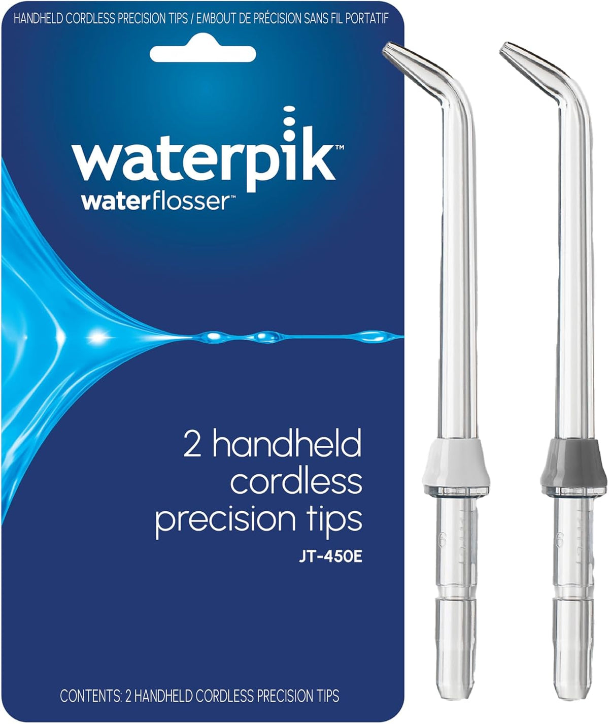 Waterpik Handheld Water Flosser Precision Replacement Tips, 2 Count JT-450E