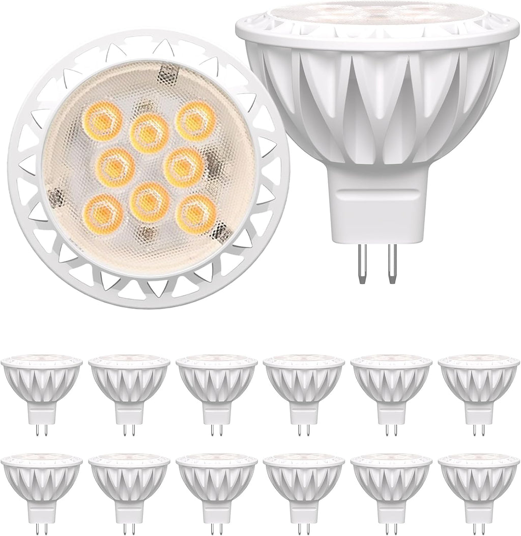 MR16 LED Bulbs 5W GU5.3 12V 2700K Warm White 6 Pack